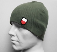 Winter cap &quot;White and red shield&quot; UltraPatriot khaki