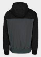Kurtka przejściowa męska z kapturem PIT BULL "2 Color Longwood" - czarny/off-white/szary