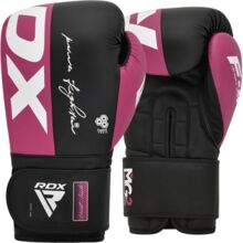 Rękawice bokserskie RDX F4 - czarno/różowe