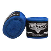 Boxing bandage Beltor wraps 3m elastic + case - blue