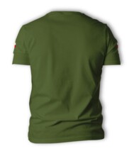 TigerWood T-shirt with the Polish Flag on the sleeves - green