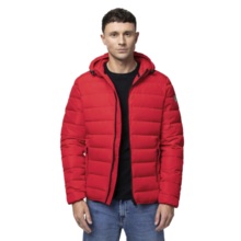 PIT BULL "SEACOAST III" quilted winter jacket with hood - red