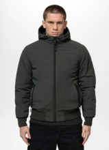 Kurtka zimowa z kapturem PIT BULL "YORK" - oliwkowy