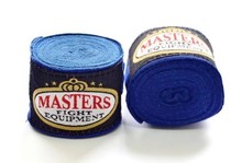 Boxing bandage, cotton wraps 2.5m Masters - blue