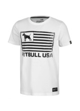 Children&#39;s T-Shirt PIT BULL Kids &quot;Pitbull USA&quot; - white