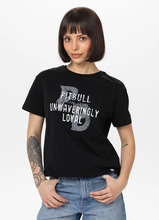 Koszulka damska Oversize PIT BULL "LOYAL" - czarny