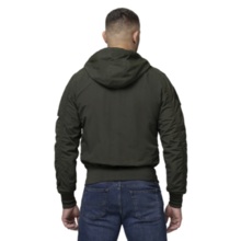 PIT BULL "HOOPER" transitional bomber jacket with hood - olive