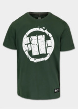  Koszulka męska Garment Washed "SCRATCH" - zielona