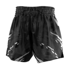 Spodenki muay thai Extreme Hobby | BLACK PANTHER - czarny/biały