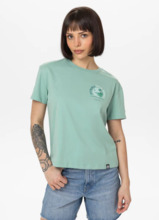 Koszulka damska Oversize PIT BULL "PLANET SURF" - miętowy