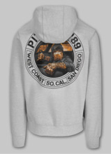 Bluza męska z kapturem PIT BULL DRIVING - szara