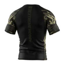 Short sleeve rashguard męski Extreme Hobby | JUNGLE PANTHER - czarny