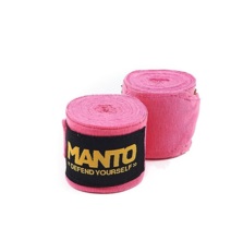  Bandaż bokserski MANTO owijki 4m bawełniane - różowe