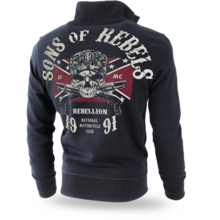 Bluza rozpinana Dobermans Aggressive "Sons of Rebels BCZ196" - czarna