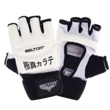Kyokushin Karate Gloves BELTOR Fireblow with Kanji White