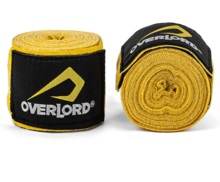 Bandaż bokserski owijki 3.5 m Overlord - żółte