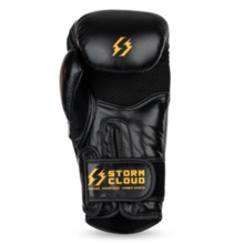 StormCloud "Havoc 2.0" Leather Boxing Gloves - Black/Gold