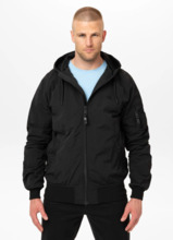 Kurtka męska przejściowa z kapturem PIT BULL "STEIN" - czarny