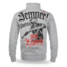 Bluza rozpinana Dobermans Aggressive "SEMPER PARATUS BCZ412" - szara