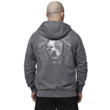 PIT BULL "WORLD" Zip-Up Hoodie - Graphite