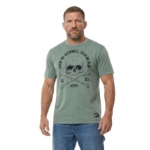 Washed PIT BULL "FEAR NO PAIN" T-shirt - green