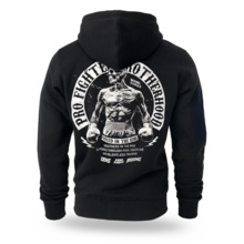 Bluza z kapturem rozpinana Dobermans Aggressive "PRO FIGHTER BZ414" - czarna