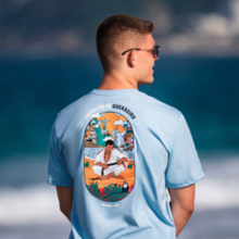 Koszulka T-shirt Oversize Ground Game "Favela" - niebieski