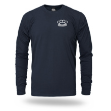 Longsleeve Dobermans Aggressive "ONE CREW GANGLAND" LS384 - granatowy