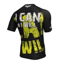 Rashguard krótki rękaw Beltor "Cage Raze" kompresyjny - żółty