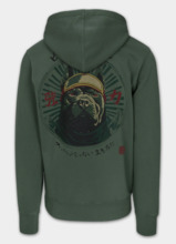 Bluza męska rozpinana z kapturem washed PIT BULL "MT FUJI" - zielony