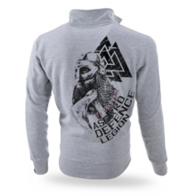 Dobermans Aggressive "ASGARD DEFENCE LEGION BCZ288" zip-up sweatshirt - gray