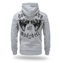 Bluza z kapturem Dobermans Aggressive "ONE CREW GANGLAND BK383" - szara