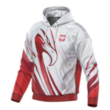 Extreme Hobby "POLSKA ULTIMATE" men's sports sweatshirt - white