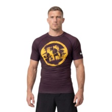 Rashguard PIT BULL "LOGO PALMS" - brązowy