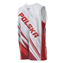 Tank top koszykarski męski Extreme Hobby "POLSKA ULTIMATE" - biały
