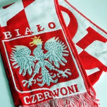 Szalik Polska Biało Czerwony Orzeł