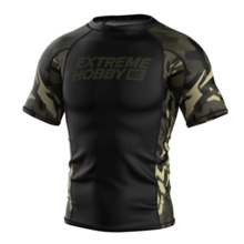 Short sleeve rashguard męski Extreme Hobby | JUNGLE PANTHER - czarny