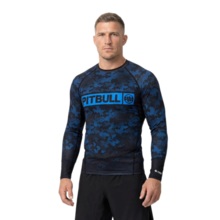 Rashguard longsleeve PIT BULL "HEX CAMO HILLTOP" - niebieski