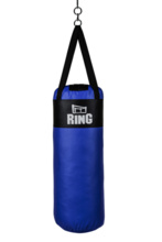 ZESTAW BOKSERSKI Ring worek treningowy 80x30 + rękawice bokserskie 8 oz - niebieski