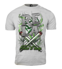 Koszulka T-shirt "RELAX Take it easy" odzież uliczna - szara