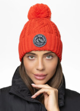 Czapka zimowa damska PIT BULL "Snow Crew" - czerwony