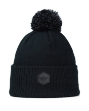 Ground Game "Label" Winter Hat with Pompom - Black