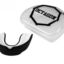 Octagon single gel mouthguard &quot;JAW&quot; - black/white