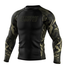  Extreme Hobby Men's Longsleeve Rashguard | JUNGLE PANTHER - Black