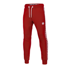 Spodnie dresowe PIT BULL French Terry "Small Logo"- czerwone