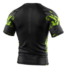 Short sleeve rashguard Extreme Hobby | BLACK PANTHER - czarny/limonka