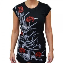 Women&#39;s Full Print Tunic T-shirt &quot;Roses&quot;