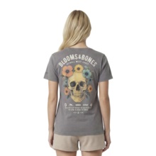 Koszulka damska PIT BULL Denim Washed "BLOOMS & BONES" - szary