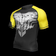 Rashguard krótki rękaw kompresyjny Beltor Cage Raze - żółty