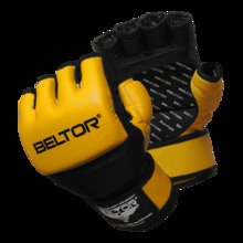 Beltor One MMA Leather Gloves - Yellow/Black